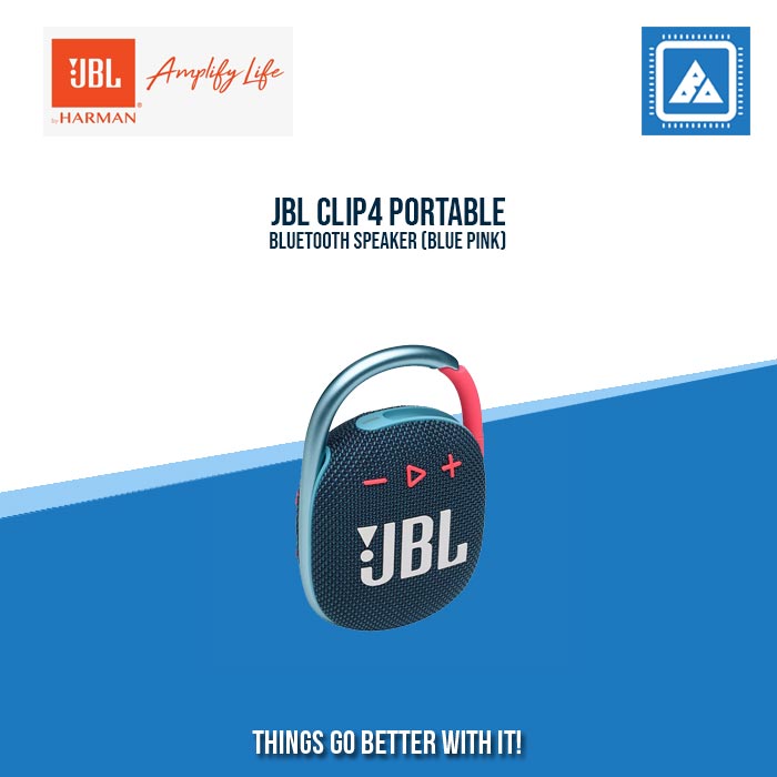 JBL CLIP4 PORTABLE BLUETOOTH SPEAKER (BLUE PINK) JBL CLIP4 PORTABLE BLUETOOTH SPEAKER (BLUE PINK)